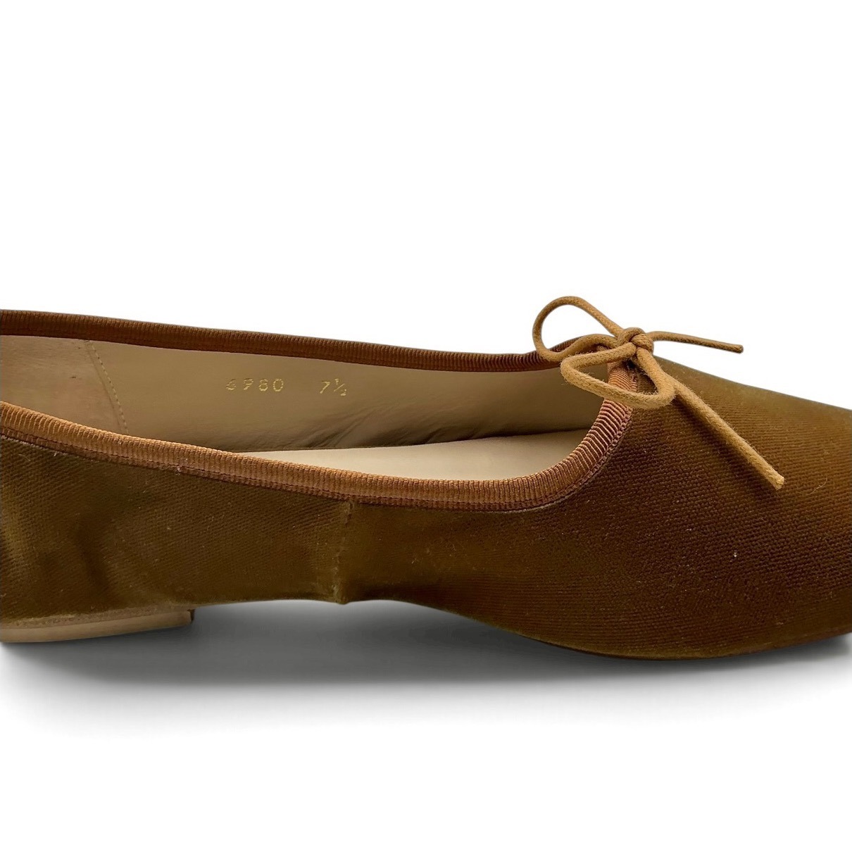 Freda Salvador Jada Square Toe Velvet Ballet Flats Dijon Brown Size 7.5 — image 7 of 8